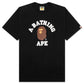 A BATHING APE COLLEGE TEE - BLACK