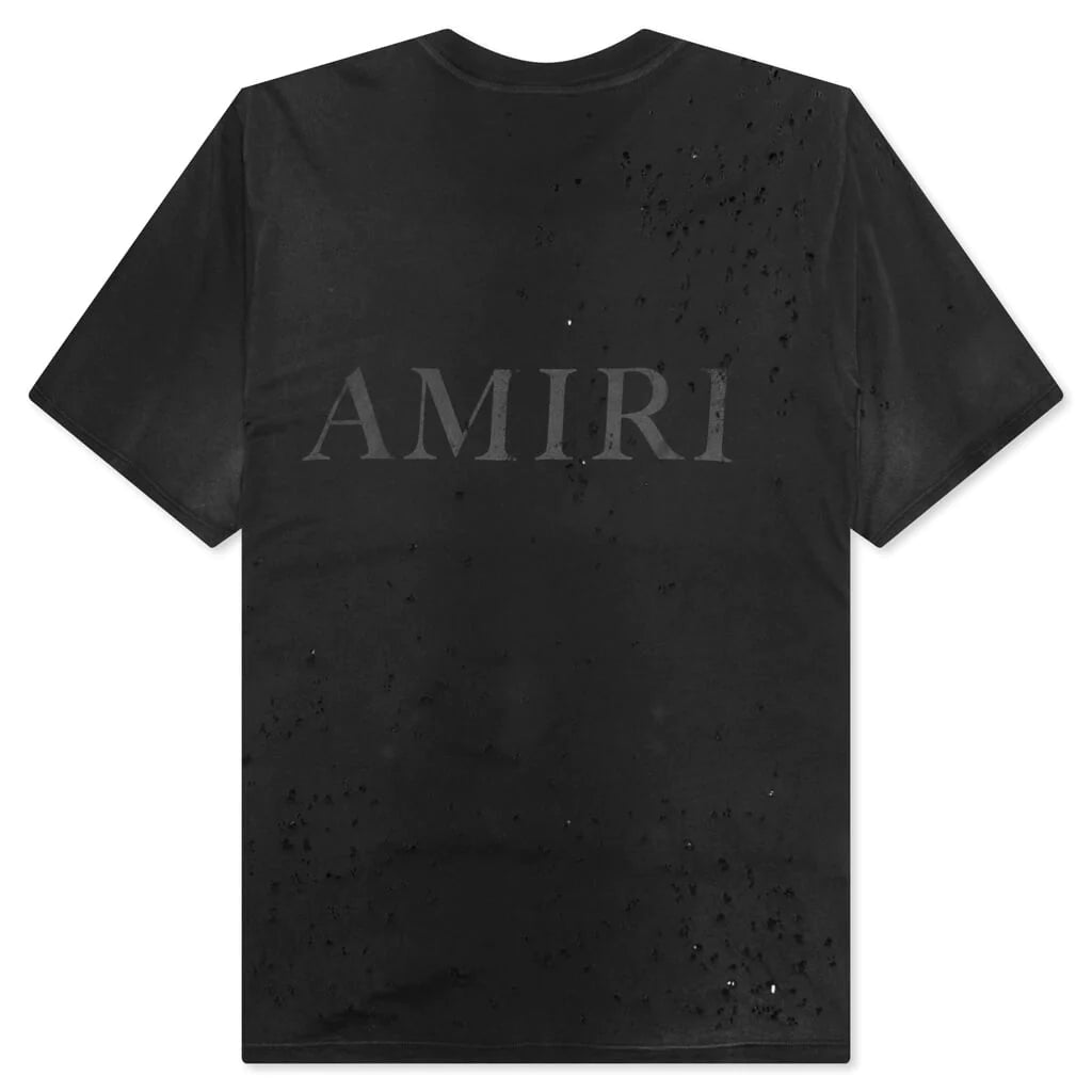 AMIRI CORE LOGO SHOTGUN TEE - FADED BLACK