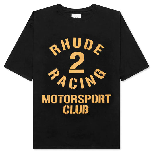 RHUDE DESPERADO MOTORSPORT TEE - VINTAGE BLACK