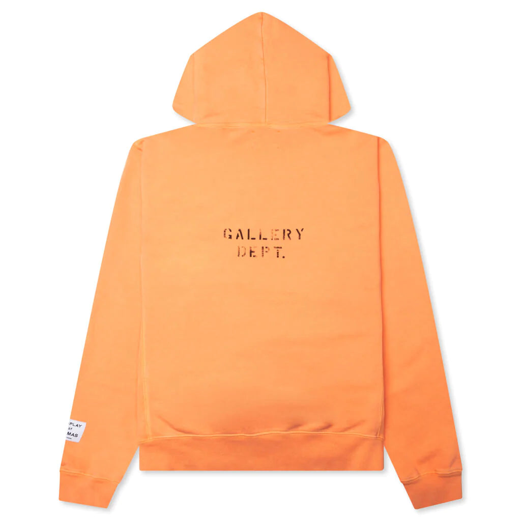 GALLERY DEPT. DEPT LOGO HOODIE - FLUORESCENT ORANGE