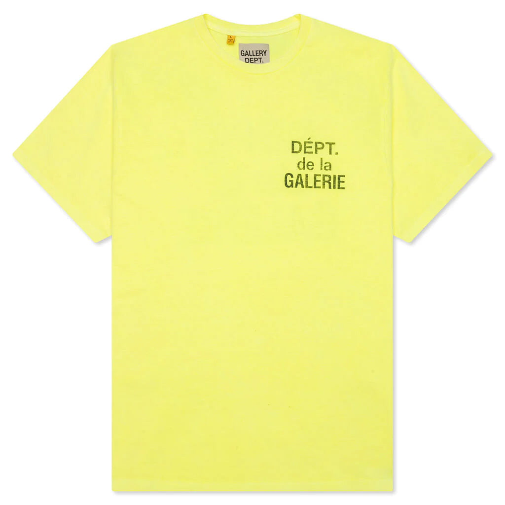 GALLERY DEPT. FRENCH TEE - FLUORESCENT YELLOW