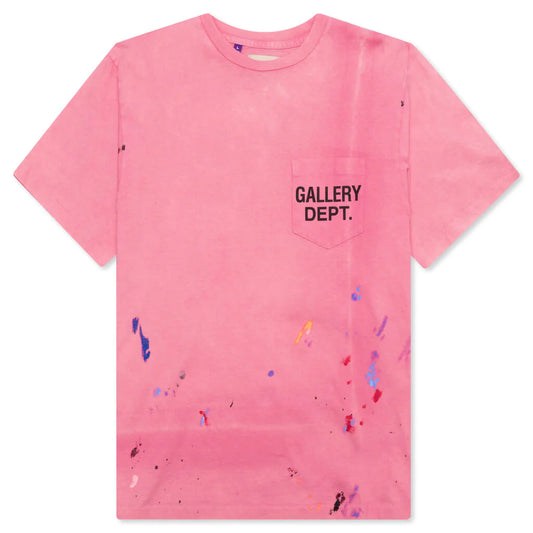 GALLERY DEPT. VINTAGE LOGO PAINTED TEE - SALMON